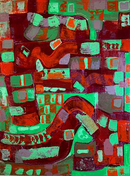 Acrylic painting by Mary Laucks titled Earth Biomes Forest